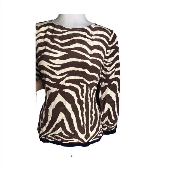 J. Crew | Silk giraffe print blouse half sleeves - Picture 4 of 11